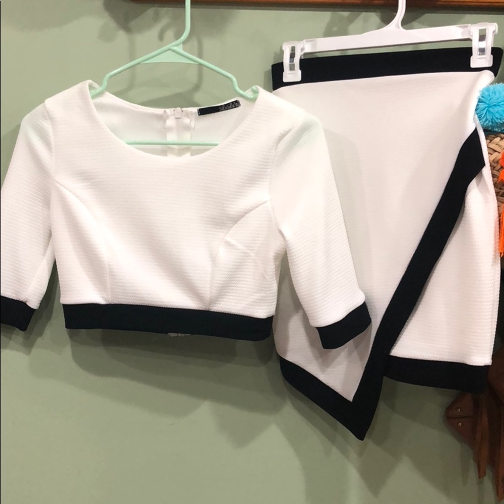 Brand new crop top and skirt set